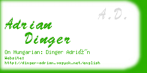 adrian dinger business card